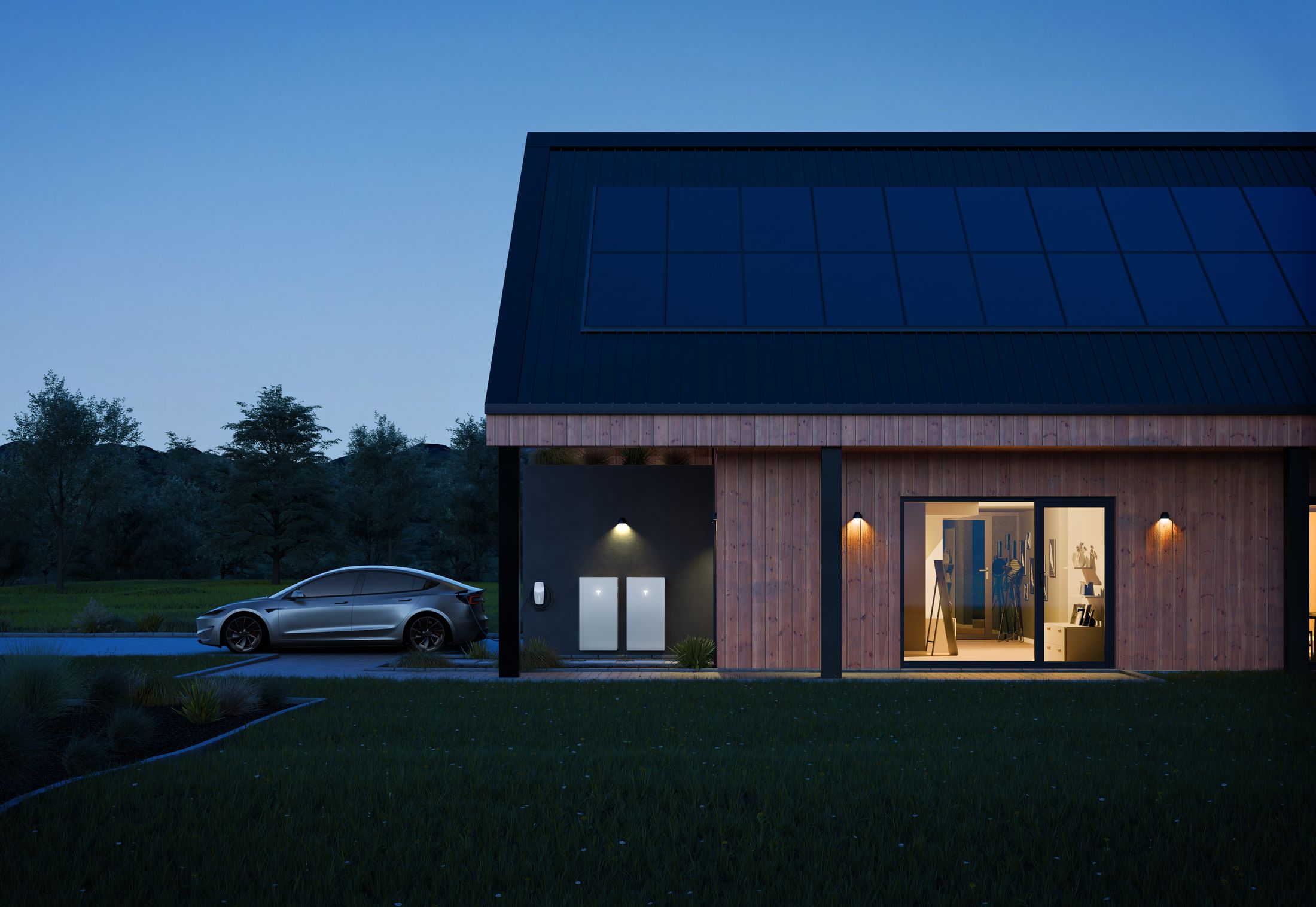 Tesla Powerwall 2台を設置した住宅