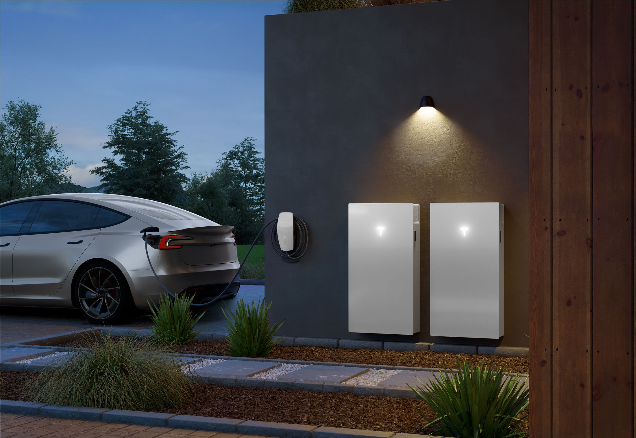 Tesla Powerwall 2台とウォールコネクター